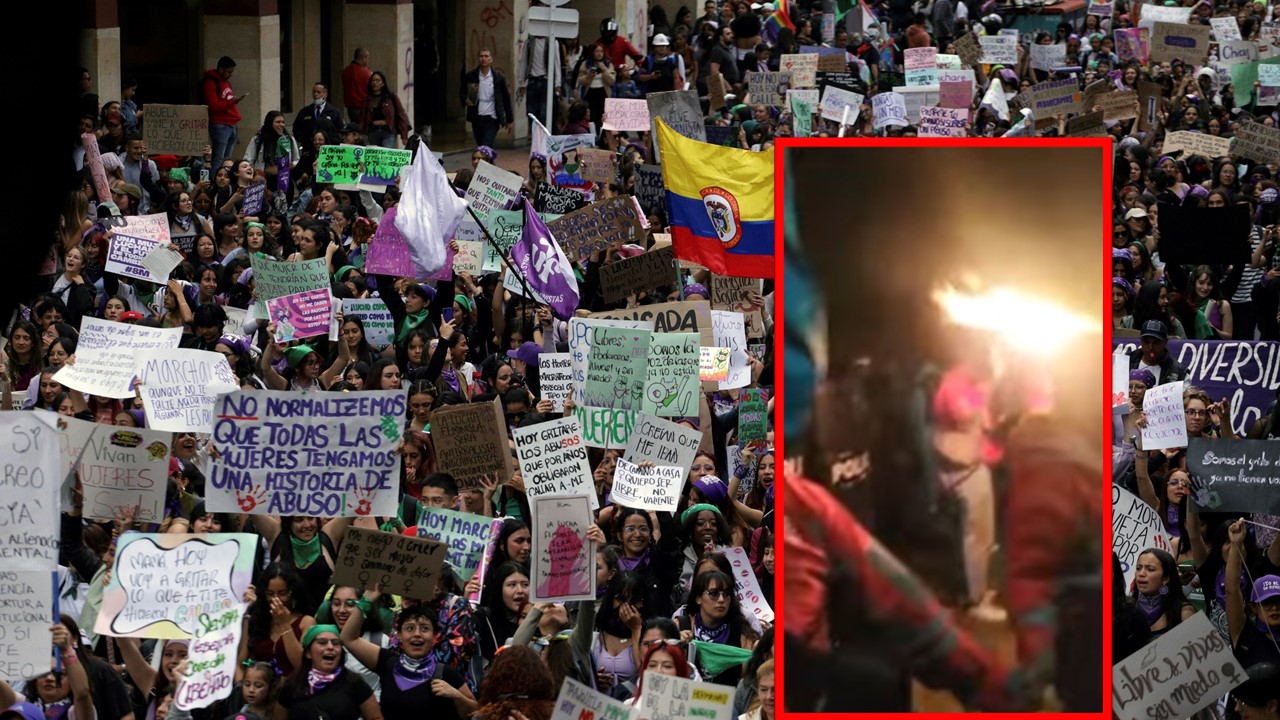 Por qué Policía actuó contra activistas en las marchas del 8M en Bogotá.
