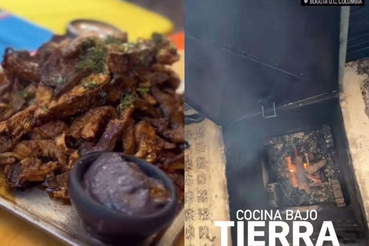 Dónde queda el restaurante con horno de leña subterráneo en Bogotá