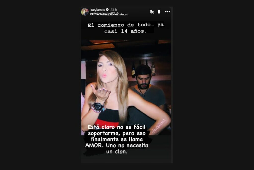 Ana Karina Soto recordó a su esposo y el inicio de su relación / captura de pantalla instagram @karylamas