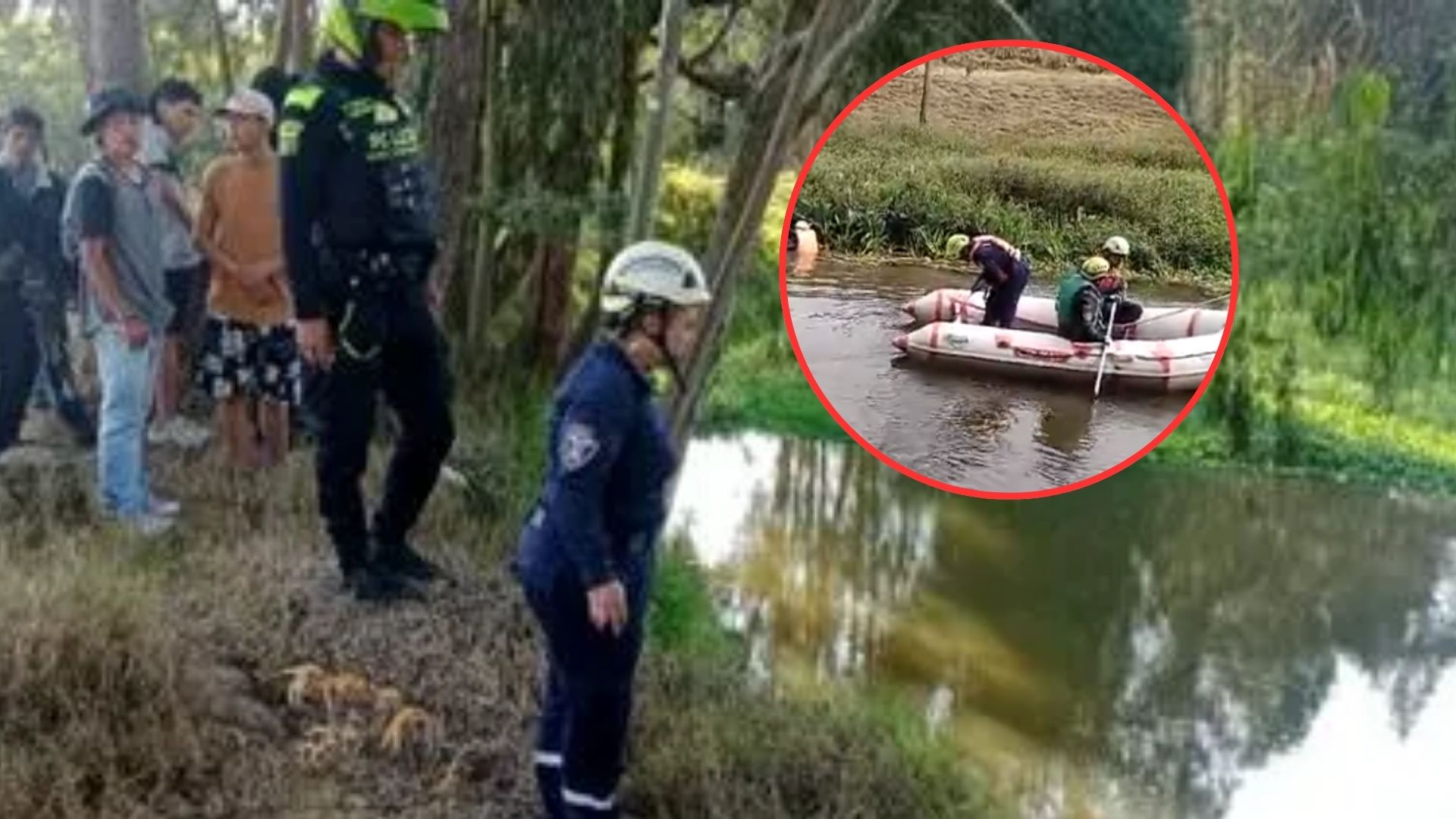 Imagen de rescate en río Bogotá por nota sobre muerte de menor