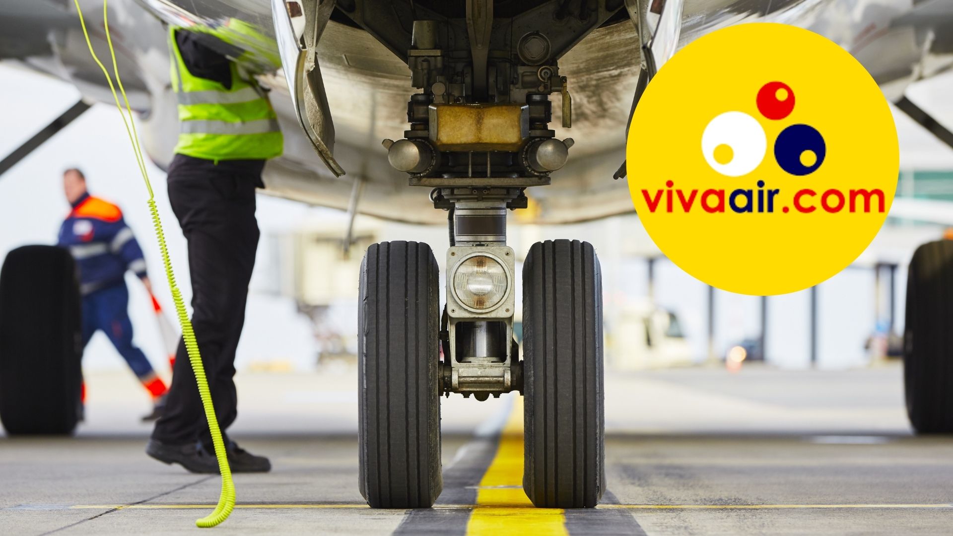 Imagen de llantas de avión por nota sobre liquidación de Viva Air