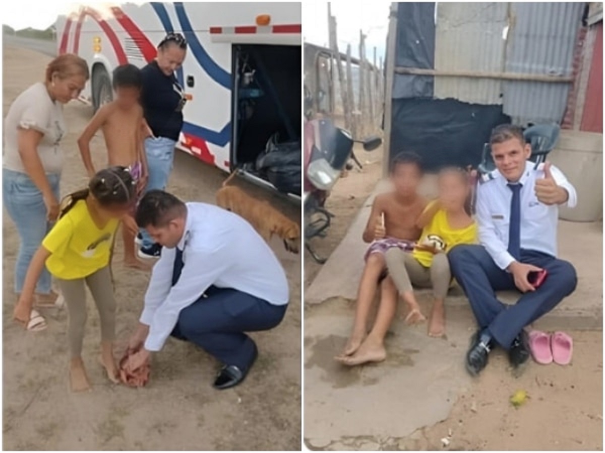 Un conductor de bus terminó su viaje y sorprendió a niños de La Guajira con comida y regalos. No paran de aplaudir al hombre en redes sociales.
