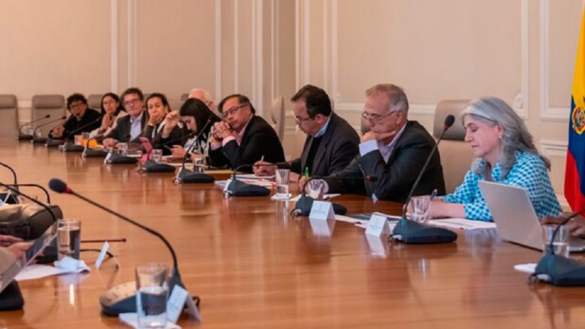 Imagen del antiguo gabinete de los ministros de Gustavo Petro