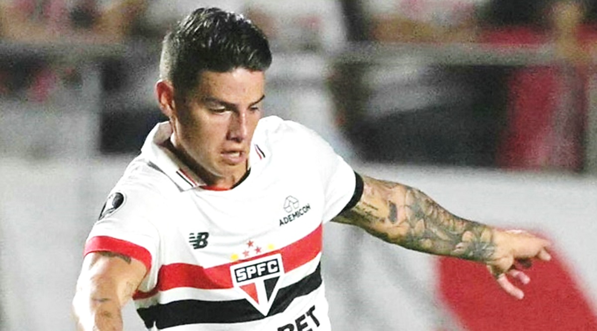 James Rodríguez, que fue definitivo en triunfo 2-0 del Sao Paulo en Copa Libertadores