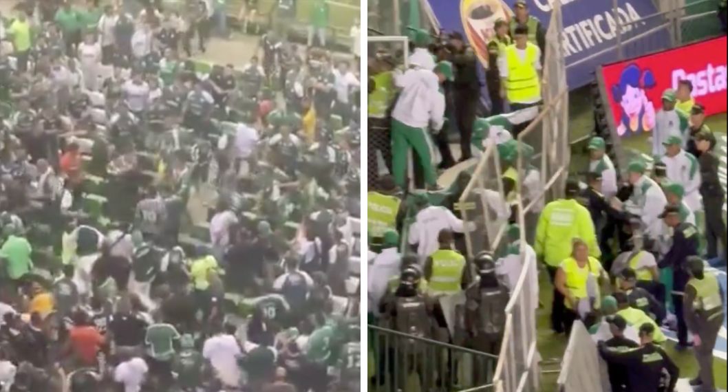 Disturbios en el estadio Palmaseca durante el clásico Cali vs. América