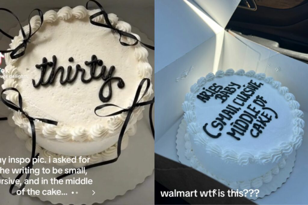 Imagen de torta de Walmart que salió mal / Foto de TikTok @paychimack