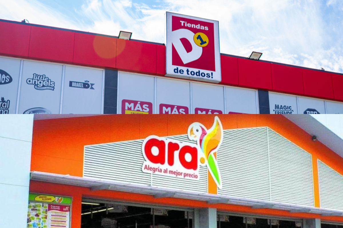 D1, Ara e Ísimo tienen más de 4.000 tiendas en Colombia; Éxito y Olímpica figuran mucho más atrás en el selectivo listado. 