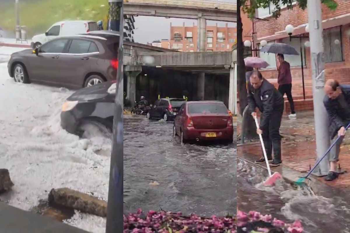 Estragos e inundaciones en Bogotá: ciudadanos afectados por fuerte granizada 20 de abril