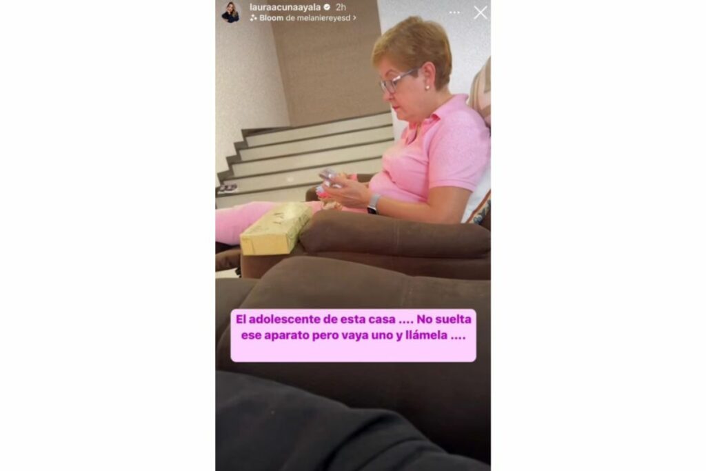 Laura Acuña reveló el problema que tiene con su mamá y su adicción al teléfono / capt5ura de pantalla instagram @lauraacuñaayala