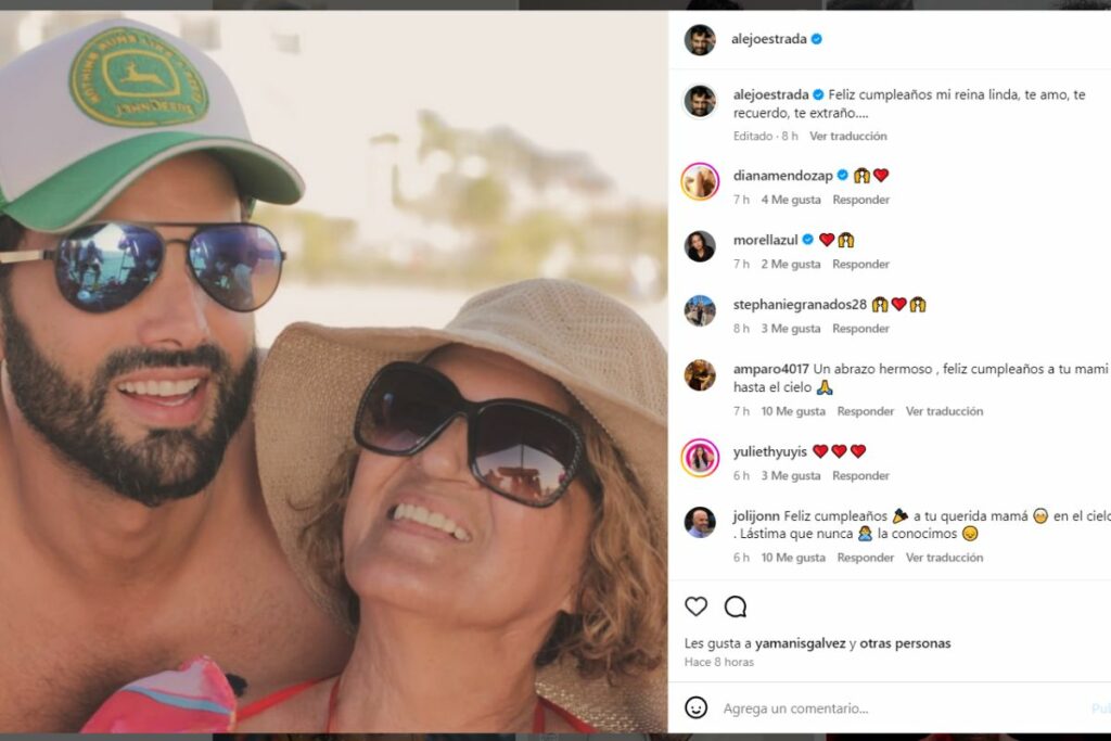 Alejandro Estrada recordó a su madre fallecida con tierno mensaje en redes / captura de pantalla instagram @alejoestrada