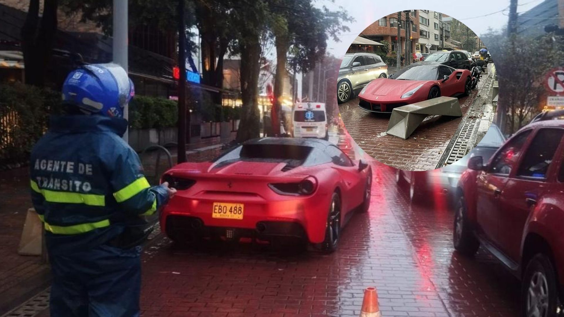 Quién es el dueño del Ferrari mal parqueado en Bogotá y cuánto pagará de multa