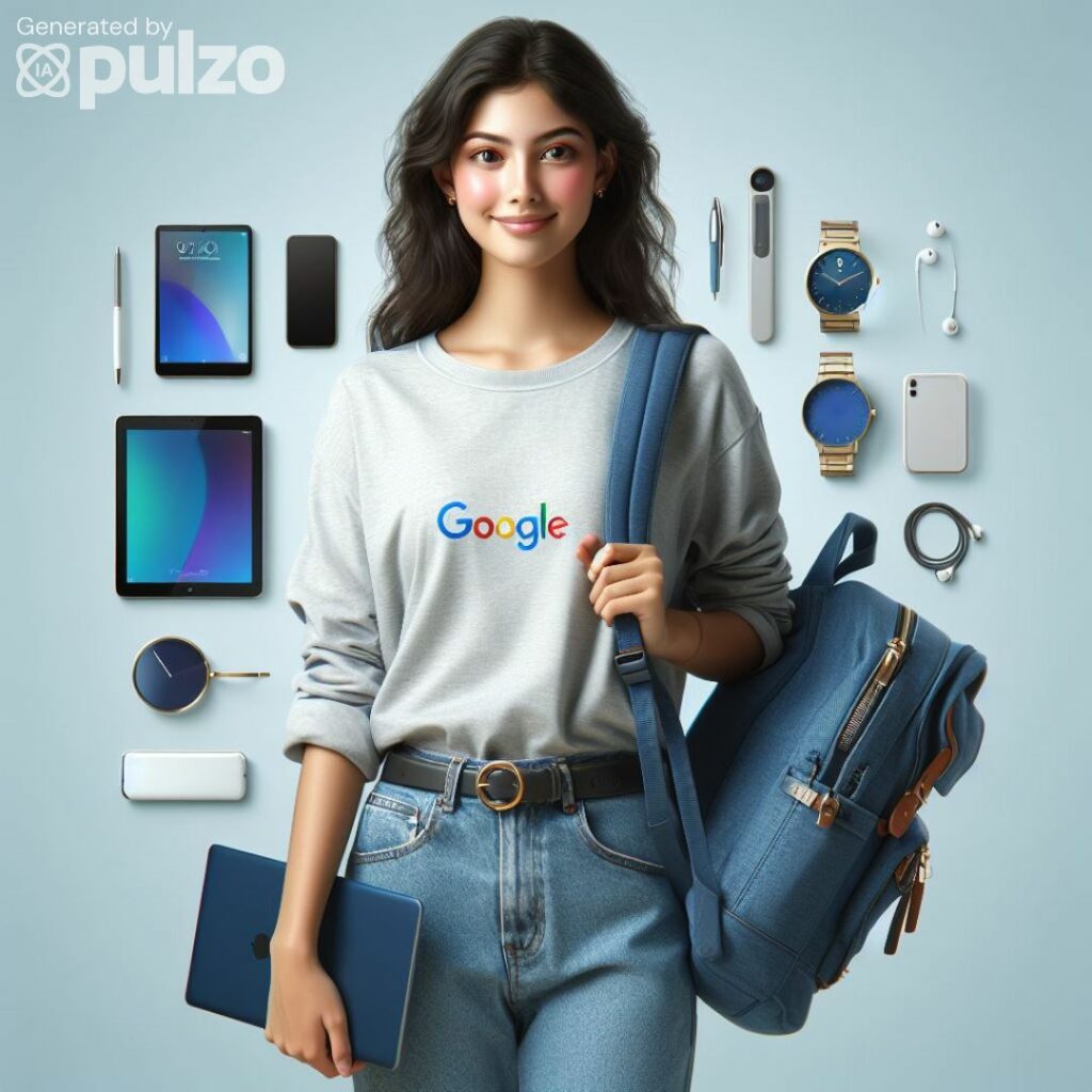 Imagen de mujer que sería la representación de Google en la vida real / Foto de Pulzo hecha con IA