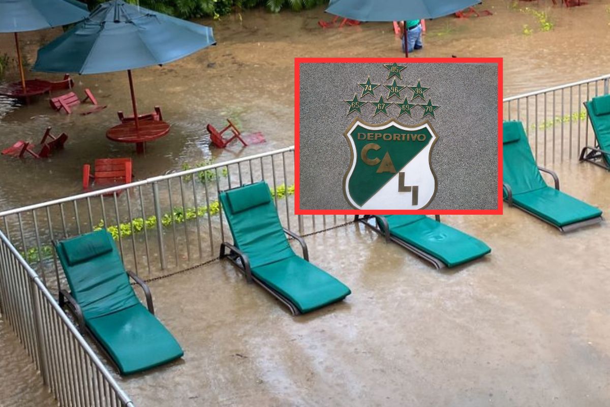 Deportivo Cali sigue con el agua al cuello y su sede administrativa se inundó por las fuertes lluvias que cayeron en la capital vallecaucana. 