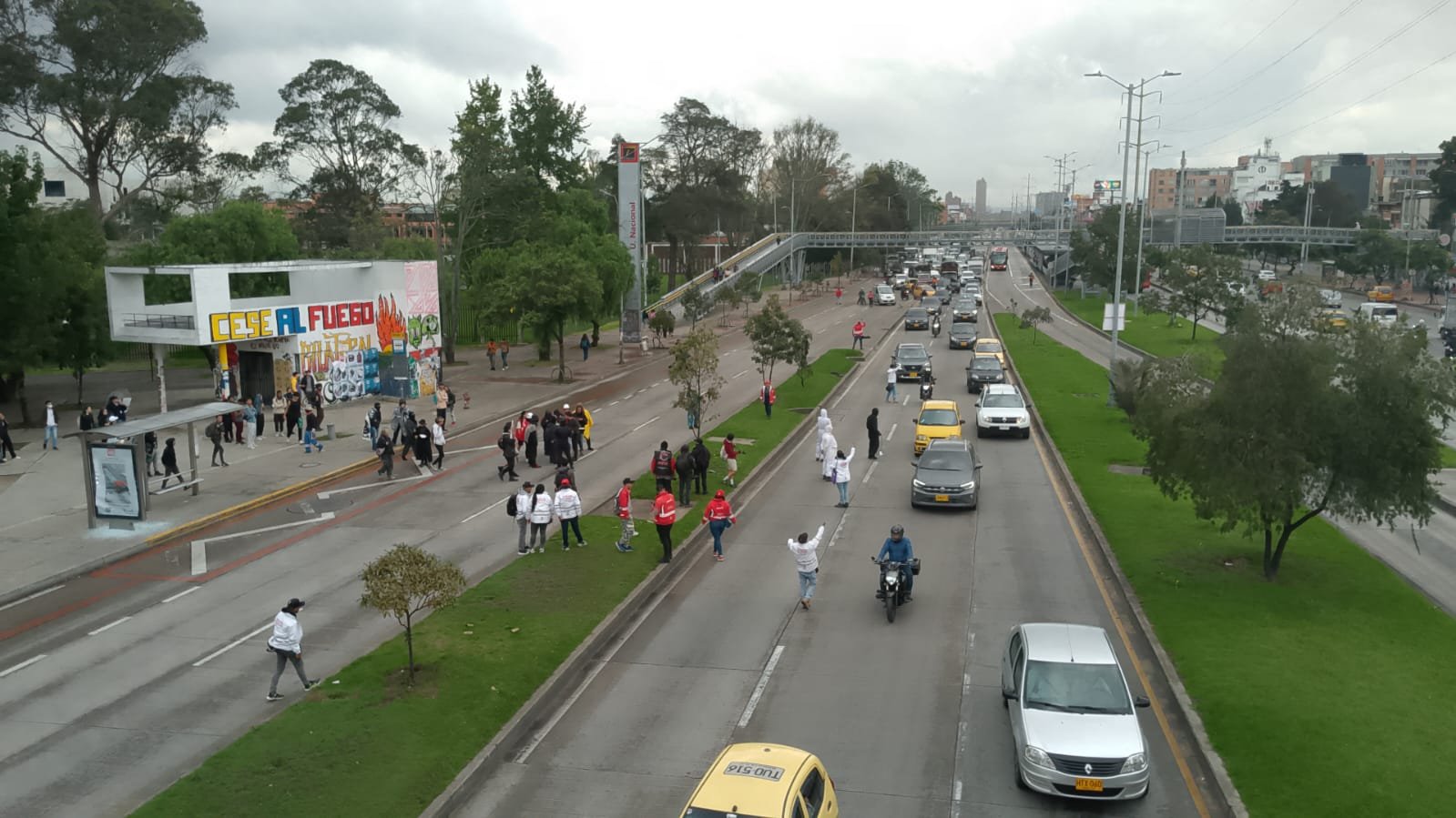 Bloqueos en la NQS y U. Nacional.