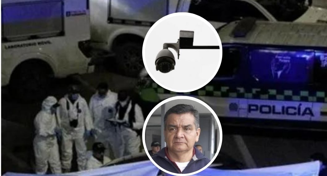 Fotos de Elmer Fernández, escena del crimen y cámara, en nota de que asesinato del director de la cárcel La Modelo, expuesto por cámaras de seguridad