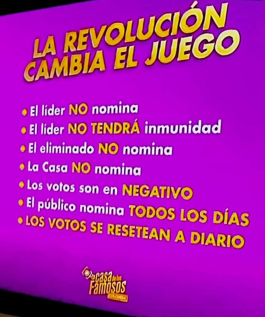 Así cambiaron las reglas en 'La casa de los famosos'. / Captura de pantalla 'La casa de los famosos'