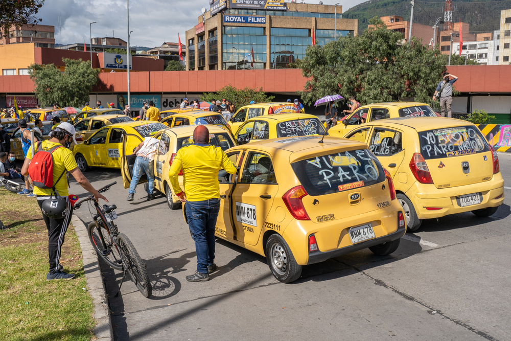 Paro de taxistas en Bogotá 