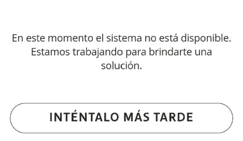 Así se ven los canales digitales de Bancolombia que están caídos desde la madrugada de este 3 de junio. Foto: App Bancolombia
