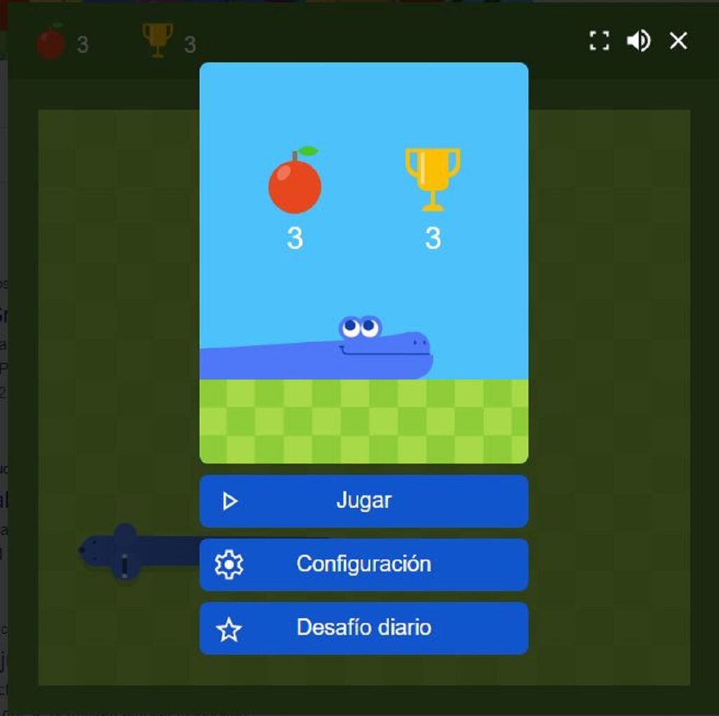 Juego 'Snake' en Google