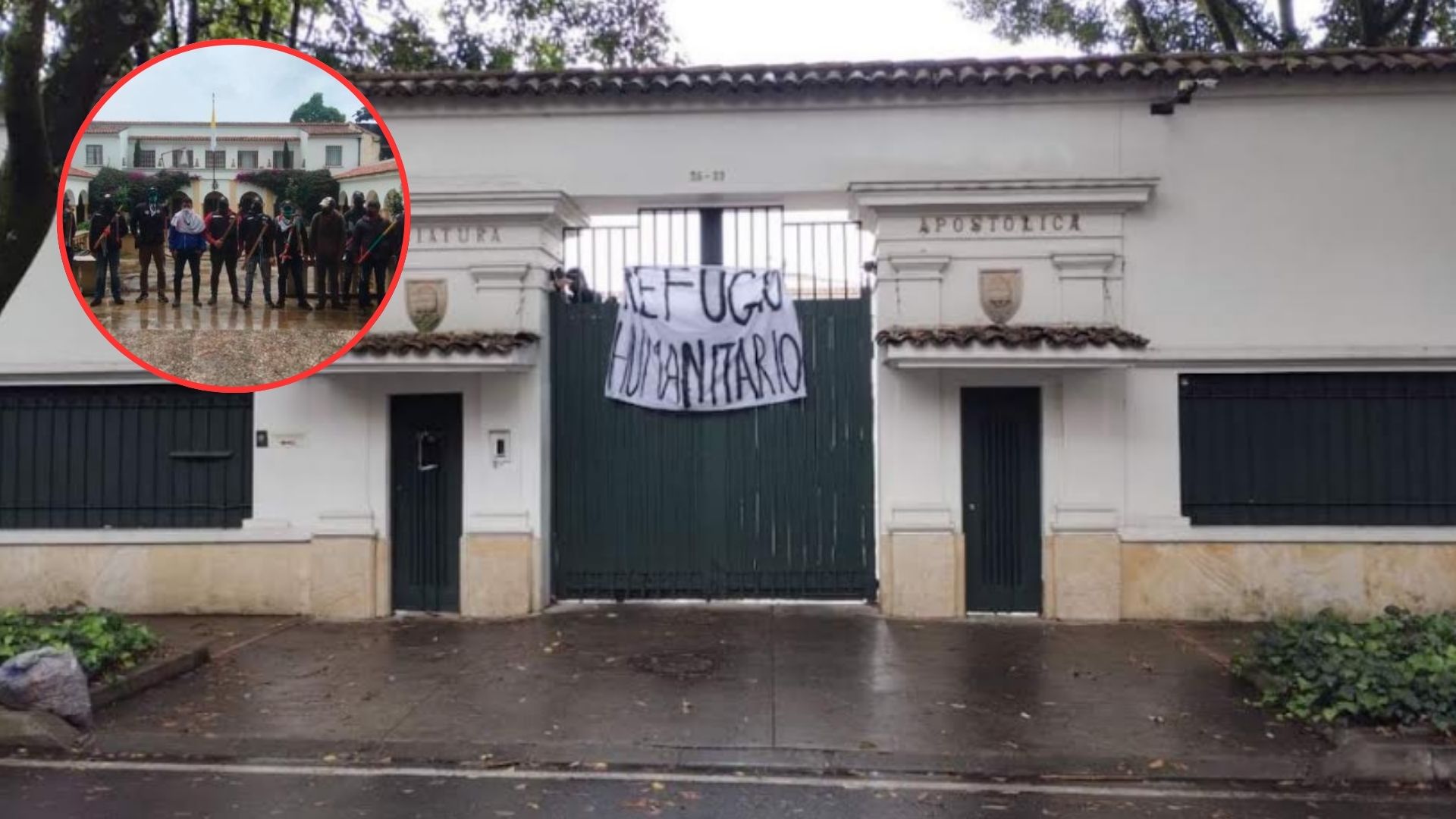Nunciatura de Bogotá quedó libre de manifestantes por acuerdo con el Gobierno