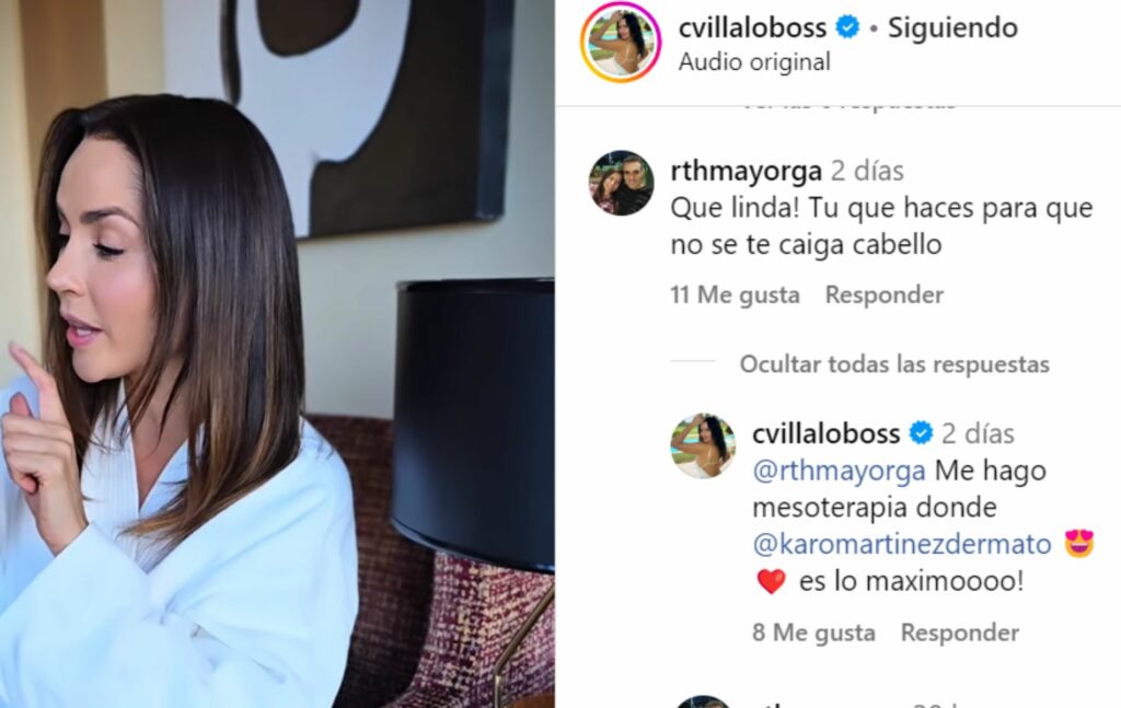Carmen Villalobos y su tratamiento capilar que usa.