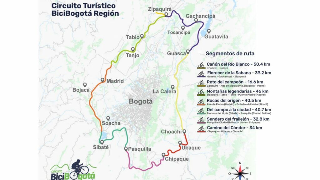 Mapa 'BiciBogotá Región' / Página Región Central 