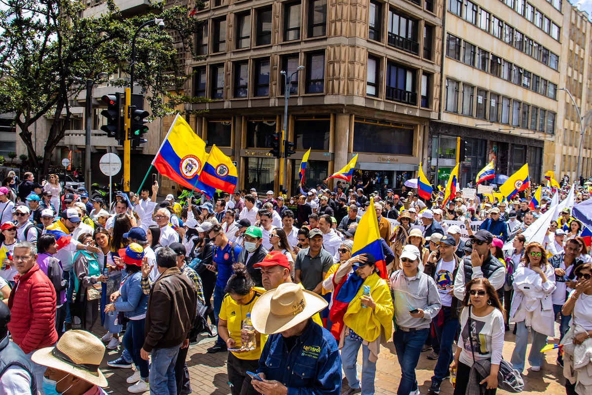 Marchas en Bogotá, en nota sobre cómo avanzas las del 19 de junio de 2024