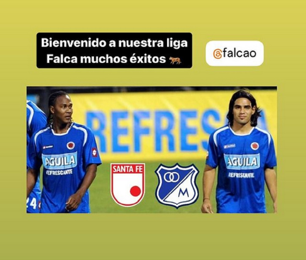 Bienvenida Hugo Rodallega a Falcao a Millonarios / Foto: @rodallega20, en Instagram