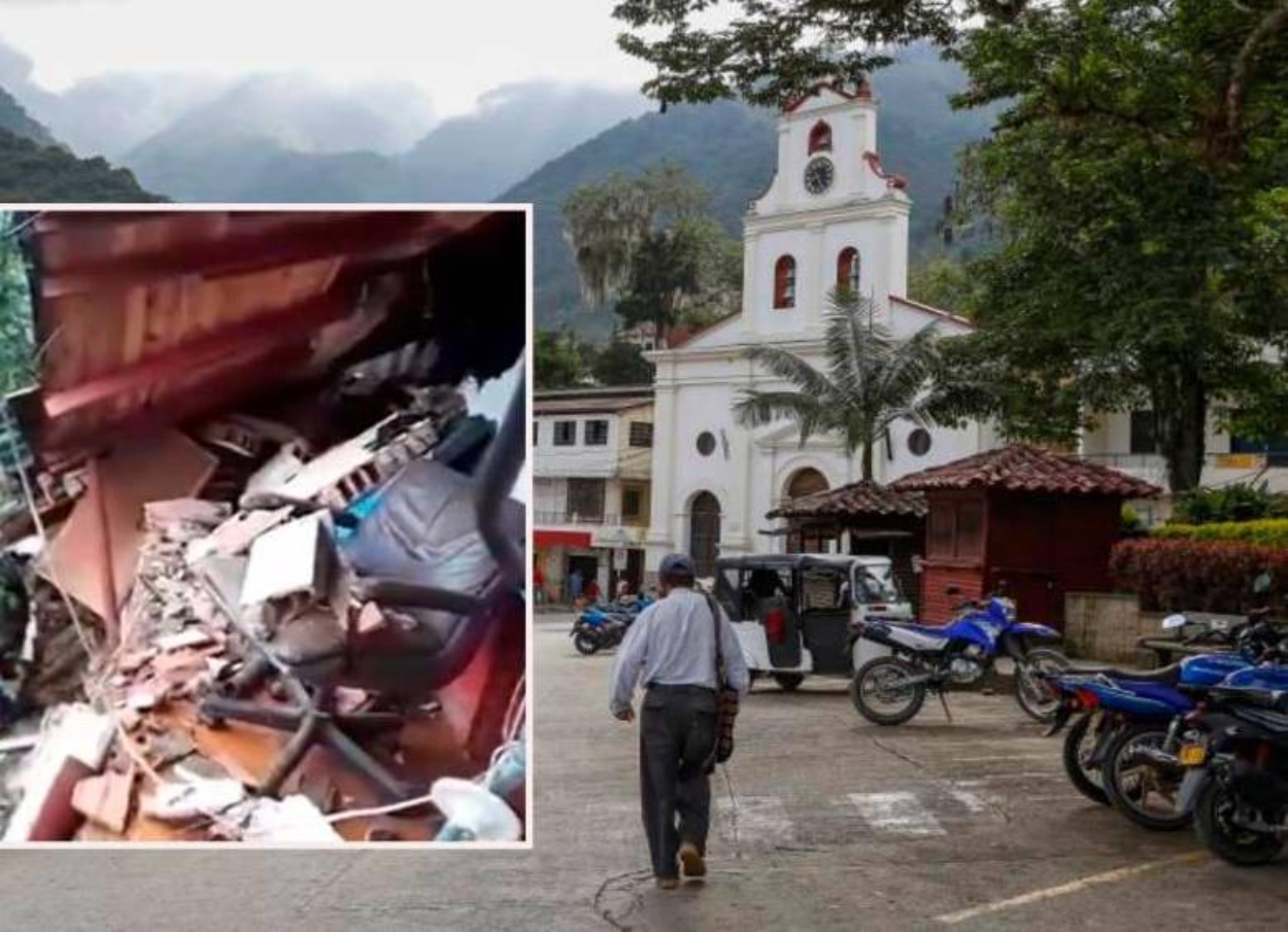 Fuertes lluvias provocaron el desplome de una escuela y derrumbes en Antioquia