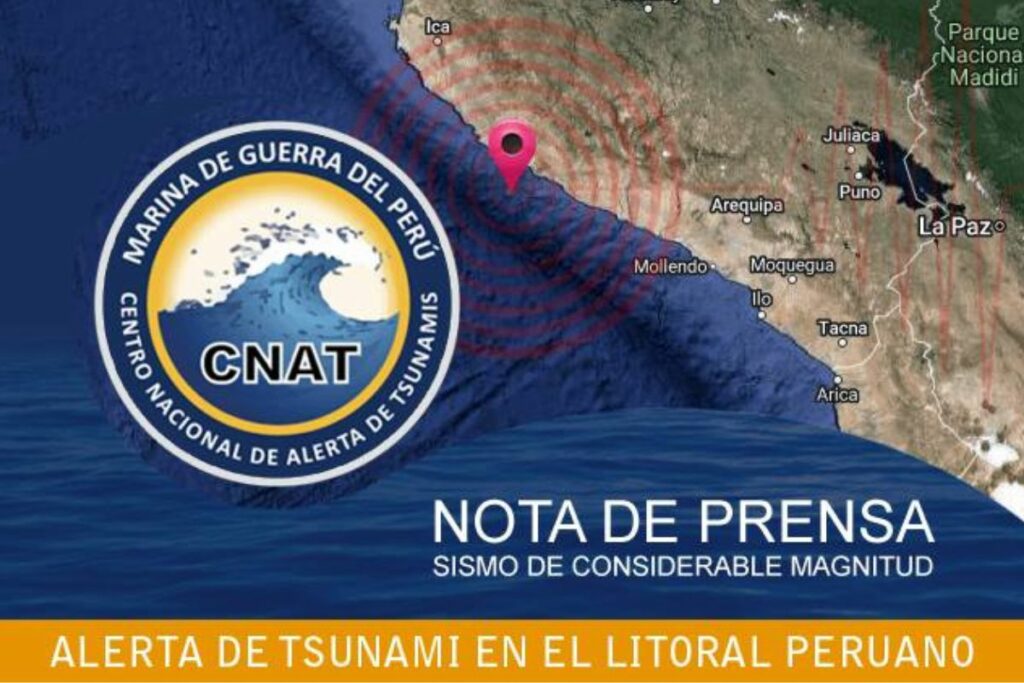 Alerta de tsunami / Facebook @