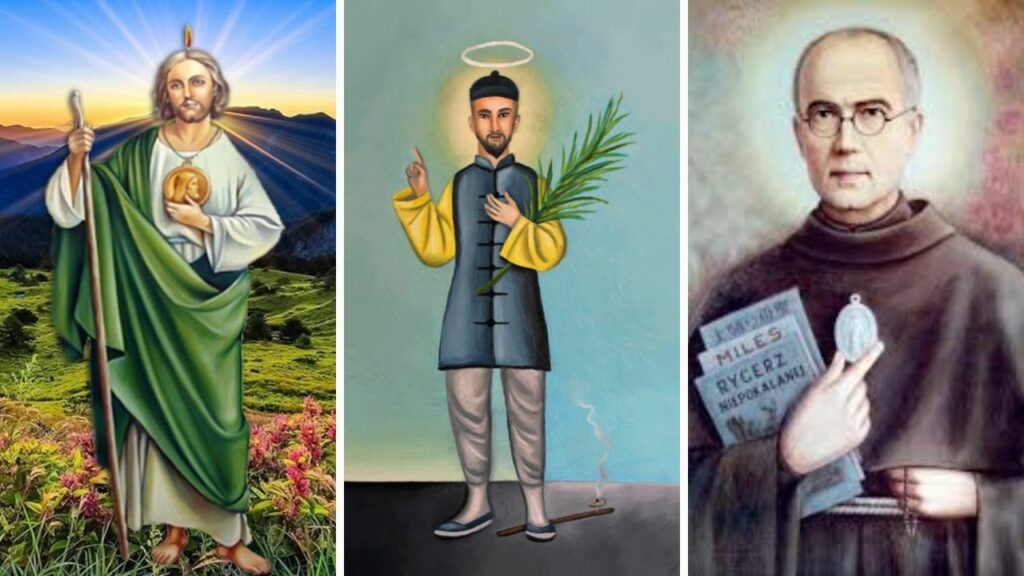 San Judas Tadeo, San Marcos Ji Tianxiang y San Maximiliano Kolbe.