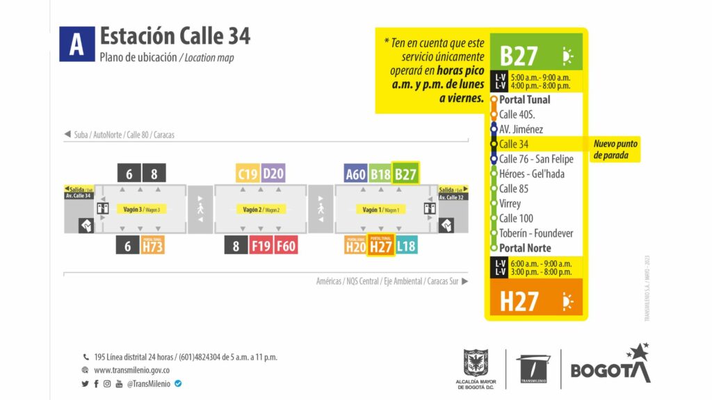 Ruta H27 / Página TransMilenio