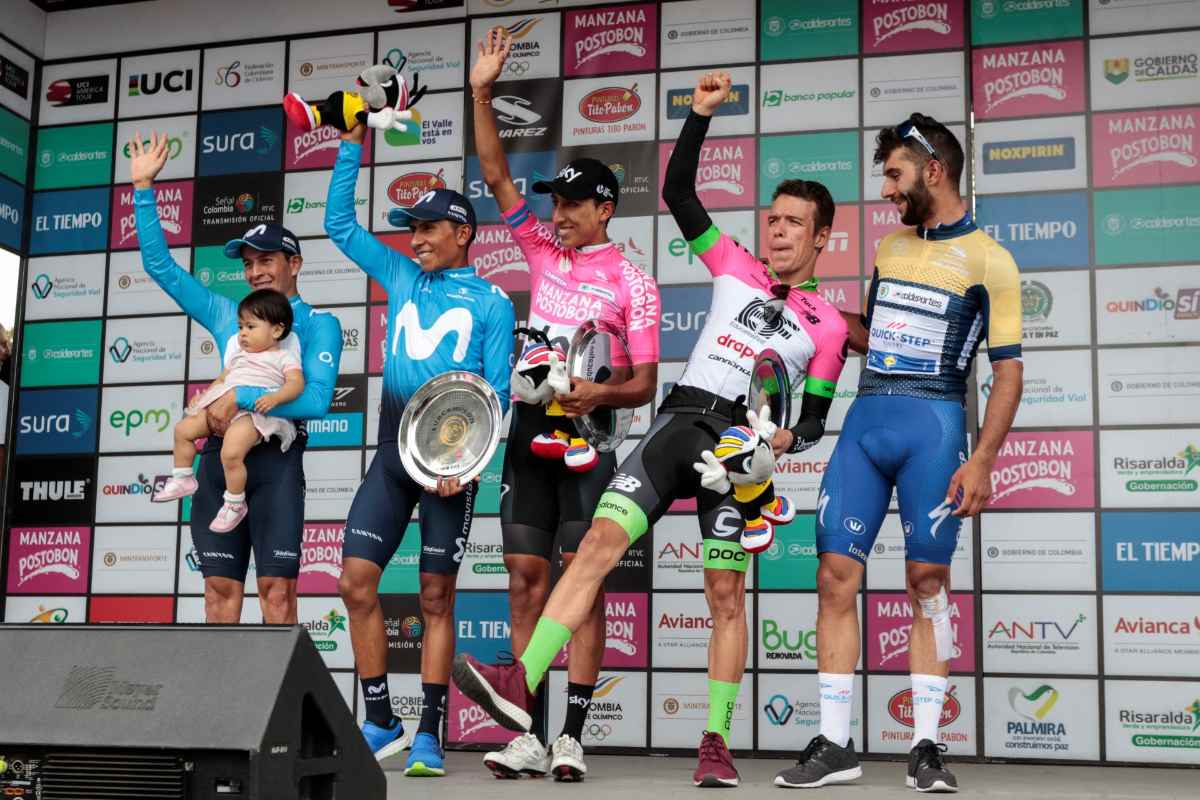 Foto de Nairo Quintana, Egan Bernal y Rigoberto Urán, en nota de qué ciclista de Colombia gana más dinero