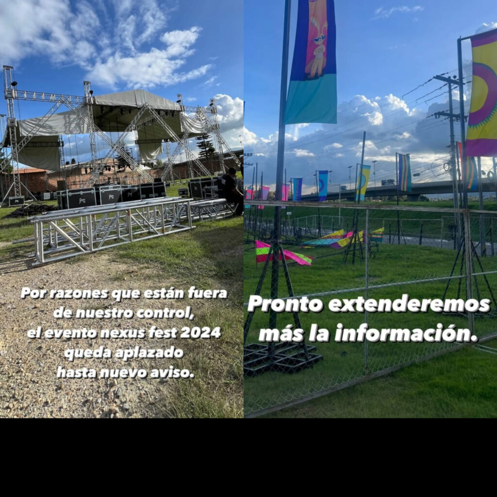 Nexus Fest se pronuncia ante cancelación de evento - Captura historias Instagram