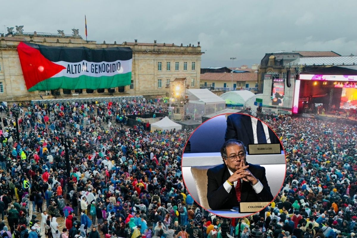 Critican a Gustavo Petro por grande costo del concierto por palestina en Bogotá
