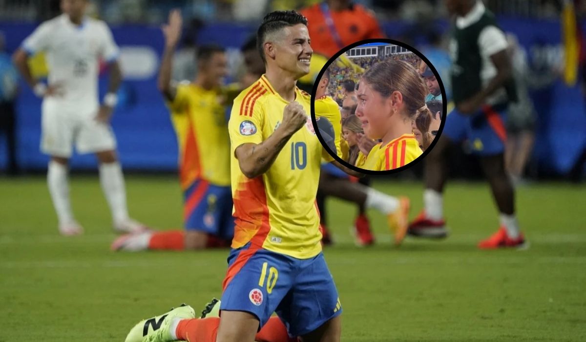 Hija James Rodríguez, Salomé Rodríguez Ospina, lloró por victoria de Colombia