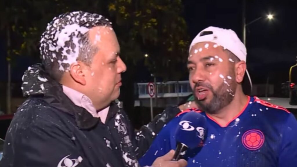 El periodista se vio afectado en la celebración / Foto: captura noticias Caracol