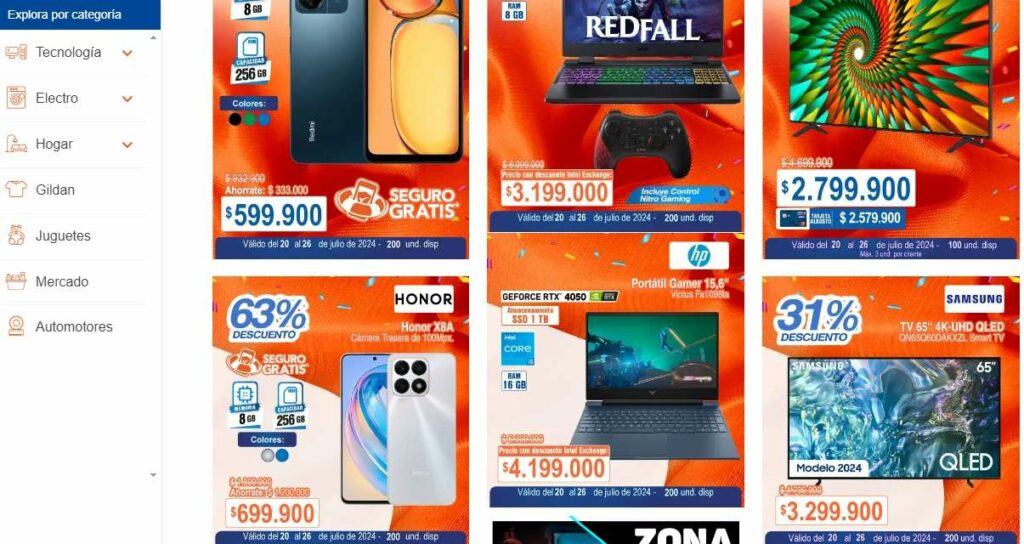 Descuentos en Alkosto de hasta el 63 por ciento en celulares. / Alkosto