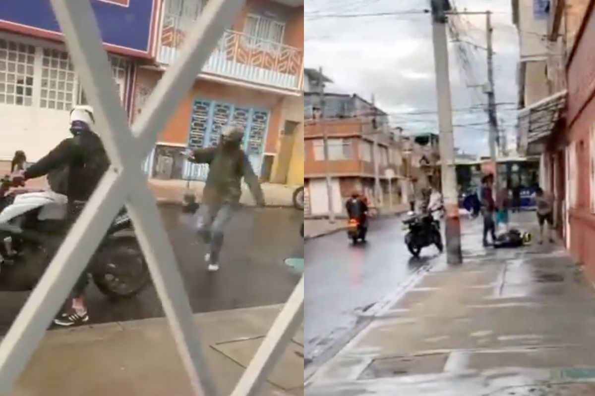 Tiroteo en Bogotá terminó con 2 delincuentes golpeados y capturados por vecinos