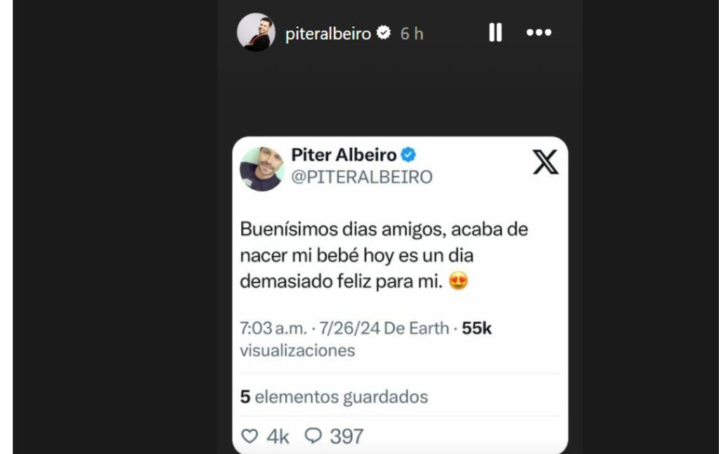 Mensaje de Píter Albeiro.