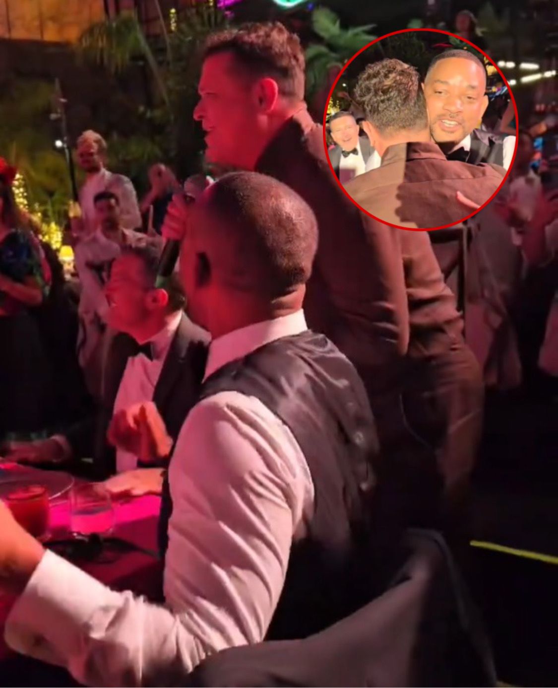 Carlos Vives, Will Smith y Antonio Banderas disfrutando un vallenato en Marbella