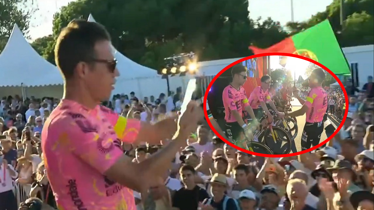 Rigoberto Urán se robó show en presentación de equipos de la Vuelta a España: video