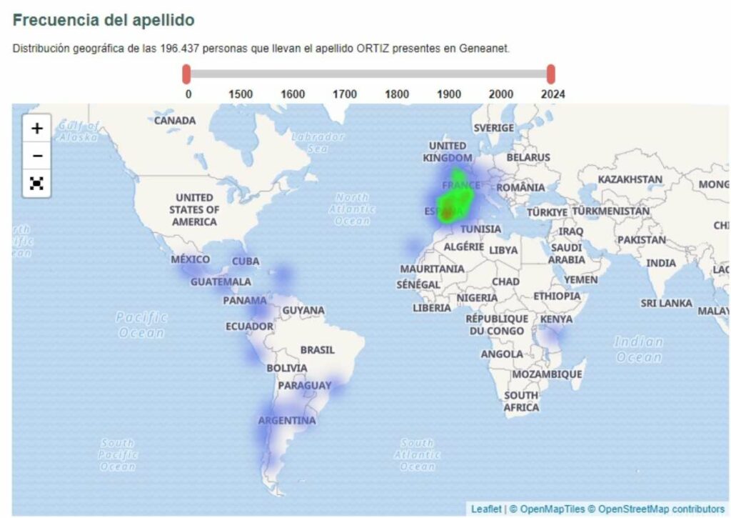 De dónde es el apellido Ortiz./ Geneanet