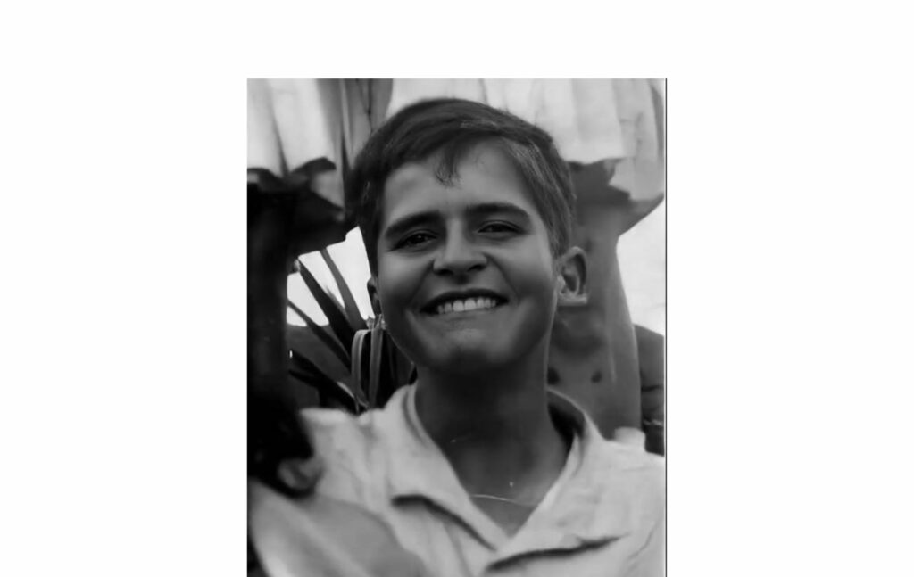 Así lucía el padre Diego Jaramillo a sus 15 años. Foto: Personal.