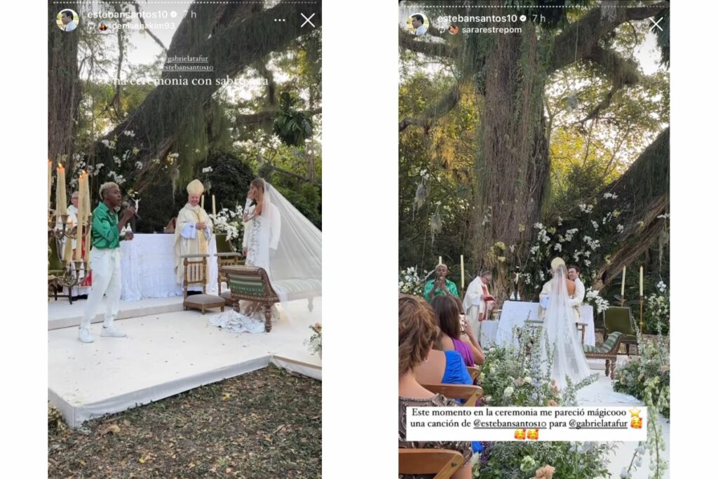 Esteban Santos hizo llorar a Gabriela Tafur en matrimonio por romántica sorpresa / captura de pantalla instagram @estebansantos