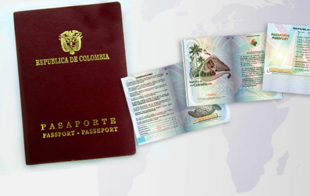 Pasaporte colombiano. Foto: Cancillería.