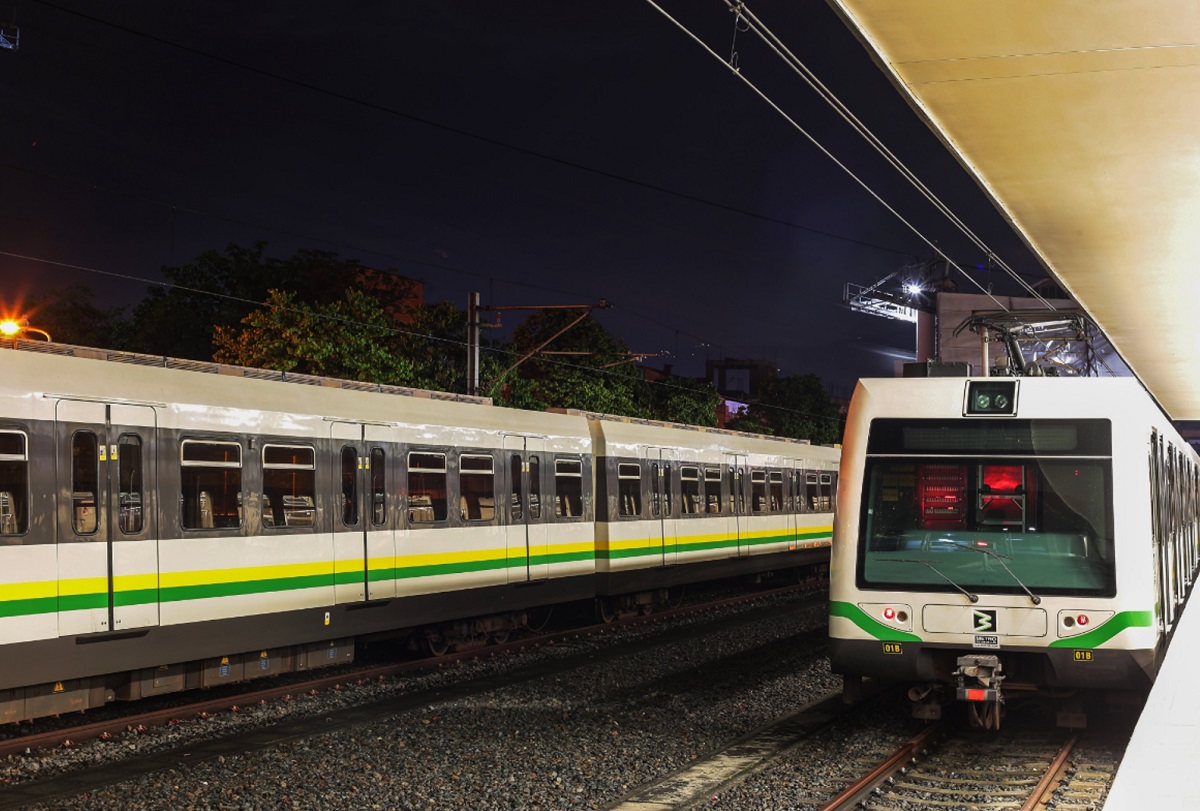 Estación del metro de Medellín, sistema de transporte donde murió una mujer al desplomarse allí