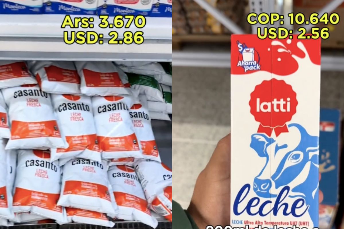 Leche Argentina vs. Colombia a propósito de en qué país es más barato mercar