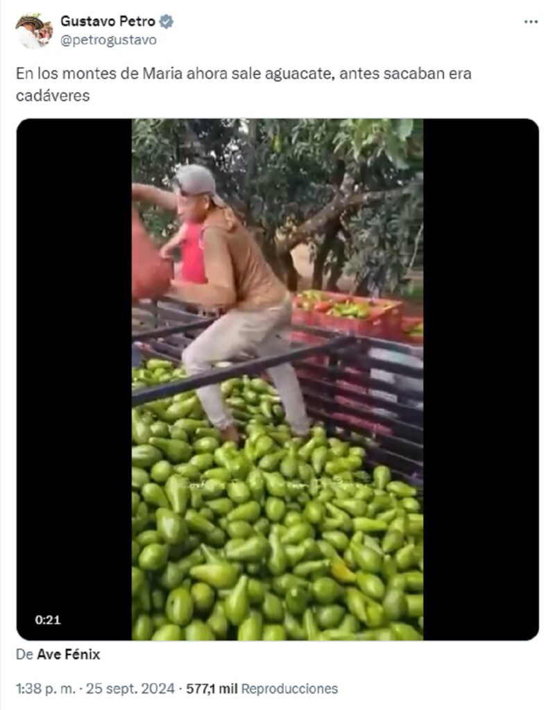 Captura de pantalla de X: (@petrogustavo)