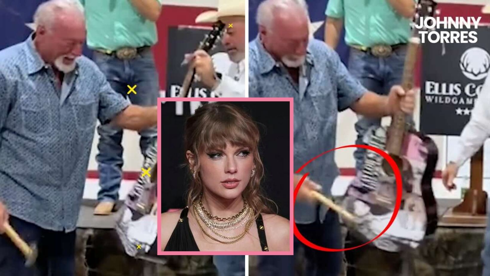 Hombre destruyó guitarra firmada por Taylor Swift luego de pagar 4 mil dólares